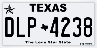 TX license plate DLP4238