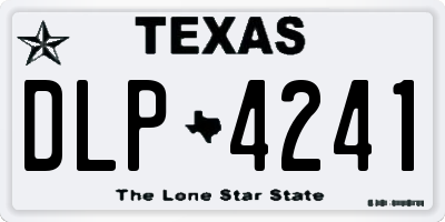 TX license plate DLP4241