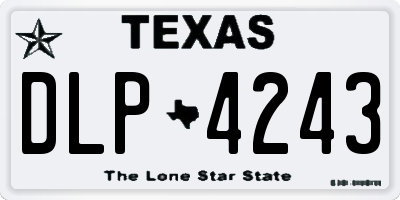 TX license plate DLP4243