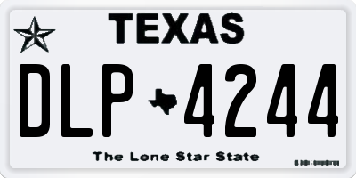 TX license plate DLP4244