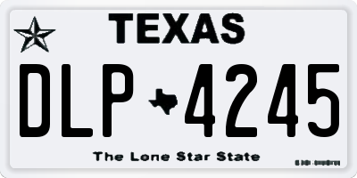 TX license plate DLP4245