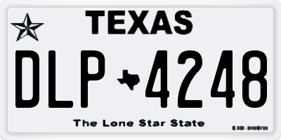 TX license plate DLP4248