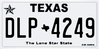 TX license plate DLP4249