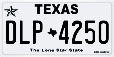 TX license plate DLP4250