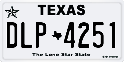 TX license plate DLP4251