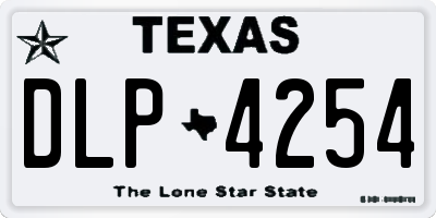 TX license plate DLP4254