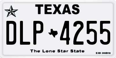 TX license plate DLP4255