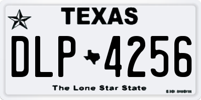 TX license plate DLP4256