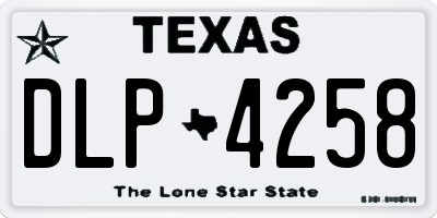 TX license plate DLP4258