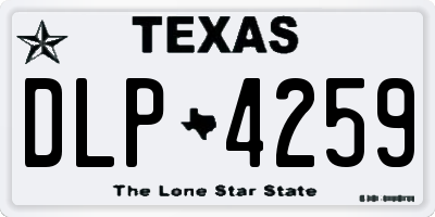 TX license plate DLP4259
