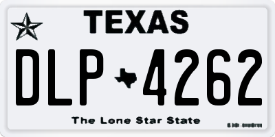 TX license plate DLP4262