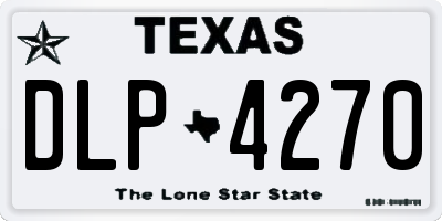 TX license plate DLP4270