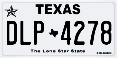 TX license plate DLP4278