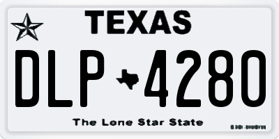 TX license plate DLP4280