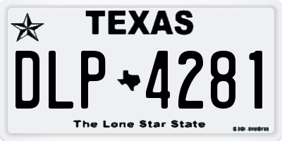 TX license plate DLP4281