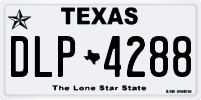 TX license plate DLP4288