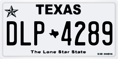 TX license plate DLP4289