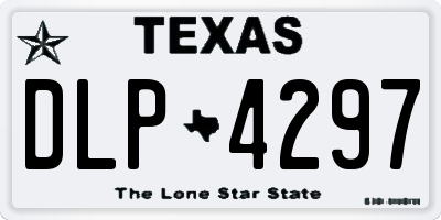 TX license plate DLP4297