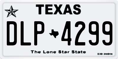 TX license plate DLP4299