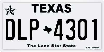 TX license plate DLP4301