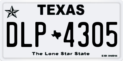 TX license plate DLP4305