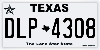 TX license plate DLP4308