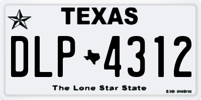 TX license plate DLP4312
