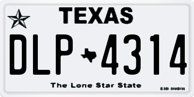 TX license plate DLP4314
