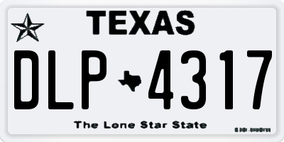 TX license plate DLP4317