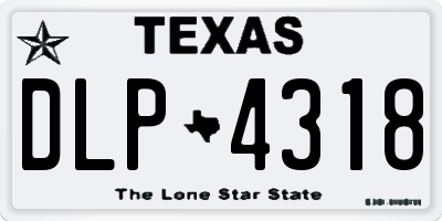 TX license plate DLP4318