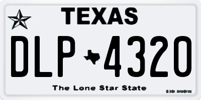 TX license plate DLP4320