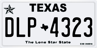 TX license plate DLP4323