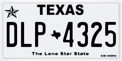 TX license plate DLP4325