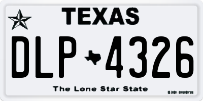 TX license plate DLP4326