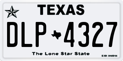 TX license plate DLP4327