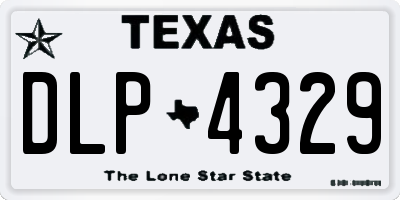 TX license plate DLP4329
