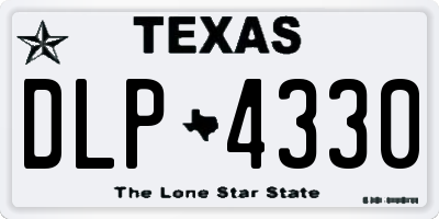 TX license plate DLP4330