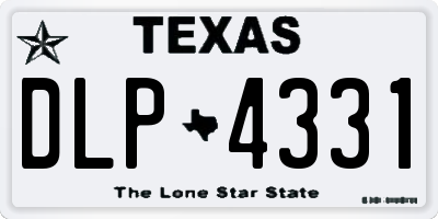 TX license plate DLP4331