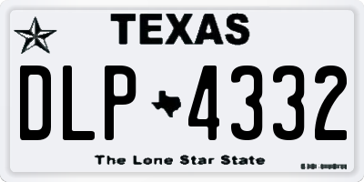 TX license plate DLP4332