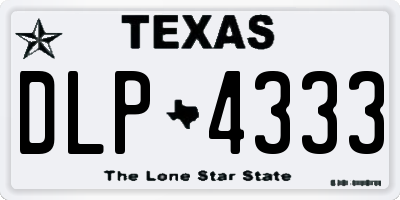 TX license plate DLP4333