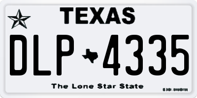 TX license plate DLP4335