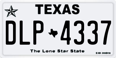 TX license plate DLP4337