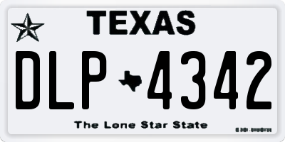 TX license plate DLP4342