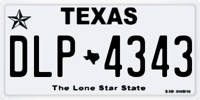 TX license plate DLP4343