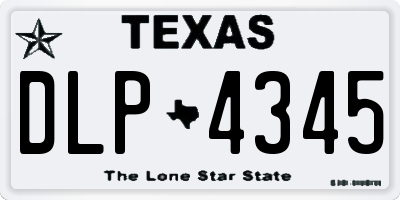 TX license plate DLP4345