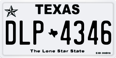 TX license plate DLP4346