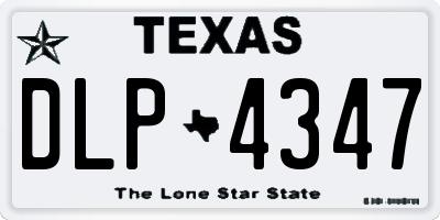 TX license plate DLP4347