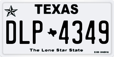 TX license plate DLP4349