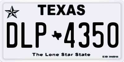 TX license plate DLP4350