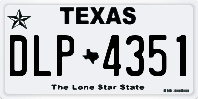 TX license plate DLP4351